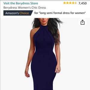 Amazon navy mermaid full length gown